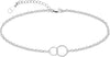 925 Sterling Silver Ankle Bracelets for Women, Adjustable Double Layer Chain Anklets, Minimalist Lightweight Foot Jewelry for Beach & Everyday Wear - 2 circle