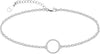 925 Sterling Silver Ankle Bracelets for Women, Adjustable Double Layer Chain Anklets, Minimalist Lightweight Foot Jewelry for Beach & Everyday Wear - circle