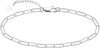 925 Sterling Silver Ankle Bracelets for Women, Adjustable Double Layer Chain Anklets, Minimalist Lightweight Foot Jewelry for Beach & Everyday Wear - Paperclip Link