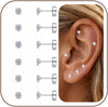 20G Flat Back Earrings for Women Tiny Stud - main view