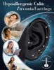 20G Flat Back Earrings for Women Tiny Stud - view 4