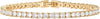 14K Gold Plated 3mm Cubic Zirconia Classic Tennis Bracelet with Gold Bracelets for Women - 14K Yellow Gold 7.5 Inches