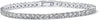 14K Gold Plated 3mm Cubic Zirconia Classic Tennis Bracelet with Gold Bracelets for Women - White Gold 7 Inches