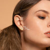 18K Gold Plated Sterling Silver Ball Stud Earring for Women - view 3
