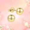 18K Gold Plated Sterling Silver Ball Stud Earring for Women - view 6