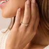 3mm Wedding Bands for Women Eternity Ring 18K Gold Plated Cubic Zirconia Engagement Rings Stackable Anniversary Promise Statement Ring Gift for Her - view 2