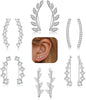 6Pairs Ear Cuffs Climber Hoop Earring CZ Arrow Crawler Stud Earring Jacket for Women - main view