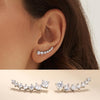 6Pairs Ear Cuffs Climber Hoop Earring CZ Arrow Crawler Stud Earring Jacket for Women - view 2