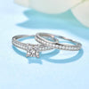 1.35CT Princess Cut Engagement Ring Set for Women, 5A Cubic Zirconia - view 4