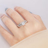1.35CT Princess Cut Engagement Ring Set for Women, 5A Cubic Zirconia - view 6