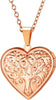 Women Locket Necklace Heart Photo Lockets Hold Picture Gift Box Packed with Gold Silver Rose Locket Charm Custom Picture and Engravement Heart - 04# Rose Gold(Tree) a.regular(no custom)