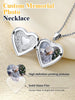 Women Locket Necklace Heart Photo Lockets Hold Picture Gift Box Packed with Gold Silver Rose Locket Charm Custom Picture and Engravement Heart - view 4