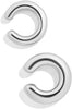 14K Gold Plated Cubic Zirconia Sparkling Round Huggie Ear Cuff Gold Earrings for Women Clip On Cartilage Ear Cuffs for Non Pierced Ears Cartilage - Ear Cuffs A -White Gold