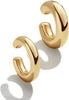 14K Gold Plated Cubic Zirconia Sparkling Round Huggie Ear Cuff Gold Earrings for Women Clip On Cartilage Ear Cuffs for Non Pierced Ears Cartilage - view 2