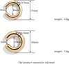 14K Gold Plated Cubic Zirconia Sparkling Round Huggie Ear Cuff Gold Earrings for Women Clip On Cartilage Ear Cuffs for Non Pierced Ears Cartilage - view 3