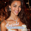 Silver Jewelry Set Rhinestone Prom Wedding Necklace Earrings - view 4