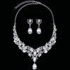 Bridal Teardrop Cluster Crystal Jewelry Set Women - view 2