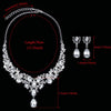 Bridal Teardrop Cluster Crystal Jewelry Set Women - view 3