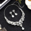 Bridal Teardrop Cluster Crystal Jewelry Set Women - view 4