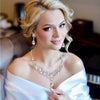 Bridal Teardrop Cluster Crystal Jewelry Set Women - view 6