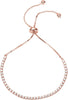 Tennis Bracelets for Women with 14K Gold Plated Adjustable CZ Bracelet Dainty Cubic Zirconia Bracelet Bezel Set Gold Tennis - Rose Gold Classic