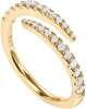 14K Gold Plated Cubic Zirconia Open Twist Eternity Band for Women - main view