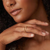 14K Gold Plated Cubic Zirconia Open Twist Eternity Band for Women - view 4