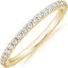 14K Gold Plated Eternity Ring Stackable Cubic Zirconia Gold Band Ring Dainty Diamond-Inspired Womens Wedding Jewelry - main view