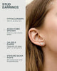 14K Gold Plated 925 Sterling Silver Post Brilliant Round Faux Diamond Halo Earrings - Premium Cubic Zirconia - view 2
