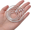 5 Pairs Silver Clip on Earrings Hoop Non Piercing Women Clip Earrings for Women, 5 Sizes - view 6