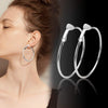 5 Pairs Silver Clip on Earrings Hoop Non Piercing Women Clip Earrings for Women, 5 Sizes - view 7