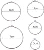 5 Pairs Silver Clip on Earrings Hoop Non Piercing Women Clip Earrings for Women, 5 Sizes - view 2