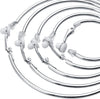 5 Pairs Silver Clip on Earrings Hoop Non Piercing Women Clip Earrings for Women, 5 Sizes - view 4