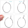 5 Pairs Silver Clip on Earrings Hoop Non Piercing Women Clip Earrings for Women, 5 Sizes - view 5