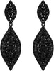 Women's Rhinestone Crystal Wedding Bridal 2 Leaf Drop Dangle Chandelier Earrings - main view