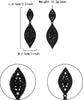 Women's Rhinestone Crystal Wedding Bridal 2 Leaf Drop Dangle Chandelier Earrings - view 6