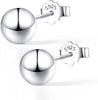 3-10mm 925 Sterling Silver Classic Round Ball Stud Earring - main view