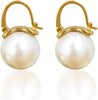 Elegant 925 Sterling Silver Pearl Drop Dangle Earrings for Women - main view