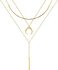 14K Gold Plated Layered Necklace for Women Jewelry Gift - main view
