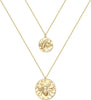 14K Gold Plated Layered Necklace for Women Jewelry Gift - 2PCS - Small Bee&Big Bee