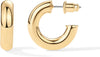Chunky Gold Hoop Earrings for Women, Lightweight 14K Gold Plated - main view