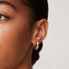 Chunky Gold Hoop Earrings for Women, Lightweight 14K Gold Plated - view 2