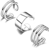 925 Sterling Silver Ear Cuffs for Women, Non Piercing Clip On Cartilage Cuffs, Adjustable Fake Conch & Helix Earrings, Gold Plated & Oxidized Various - main view