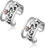 925 Sterling Silver Ear Cuffs for Women, Non Piercing Clip On Cartilage Cuffs, Adjustable Fake Conch & Helix Earrings, Gold Plated & Oxidized Various - ear cuff #35