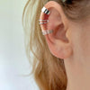925 Sterling Silver Ear Cuffs for Women, Non Piercing Clip On Cartilage Cuffs, Adjustable Fake Conch & Helix Earrings, Gold Plated & Oxidized Various - view 2
