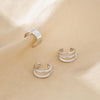 925 Sterling Silver Ear Cuffs for Women, Non Piercing Clip On Cartilage Cuffs, Adjustable Fake Conch & Helix Earrings, Gold Plated & Oxidized Various - view 4