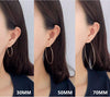 Thin Gold Hoop Earrings for Women - Lightweight Gold Hoop Earrings Dainty - Large - view 2