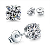 925 Sterling Silver Stud earrings Set White Gold Plated Stud Earrings Cubic Zirconia Stud Earrings for Women ( 2mm, 3mm, 4mm, 5mm, 6mm, 7mm) 8 CZ - view 7