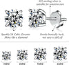 925 Sterling Silver Stud earrings Set White Gold Plated Stud Earrings Cubic Zirconia Stud Earrings for Women ( 2mm, 3mm, 4mm, 5mm, 6mm, 7mm) 8 CZ - view 2