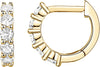 14K Gold Plated Dainty Cubic Zirconia Huggie Hoop Earrings for Women - main view